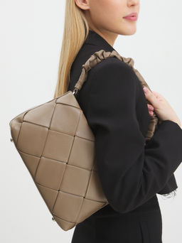 Женская сумка через плечо TENDANCE Артикул 4238522, серо-бежевый  фото 5