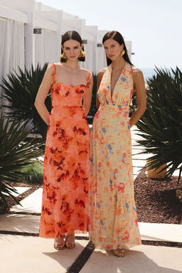 TRENDYOLMILLA Cok Renkli A-Kesim Leopar Desenli Orme Uzun S?k Abiye & Mezuniyet Elbise TPRSS25AE00010 фото 4