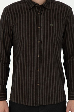 Мужская рубашка цвета хаки с длинным рукавом Неожиданная скидка в корзине - U.s. polo assn фото 6