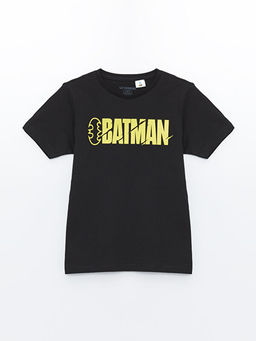 Bisiklet Yaka Batman Bask?l? K?sa Kollu Erkek ?ocuk ?ortlu Pijama Tak?m? - Waikiki фото 2
