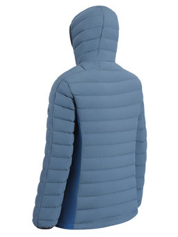 Куртка женская гибридная стёганая с капюшоном с графеновой подкладкой синего цвета 9622_1S