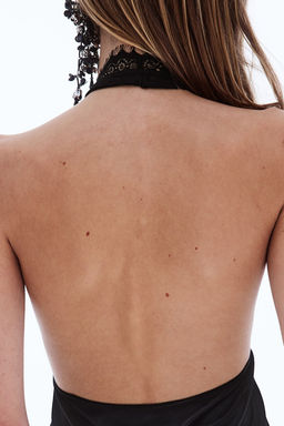 Top halter con ribete de encaje - H&m фото 3