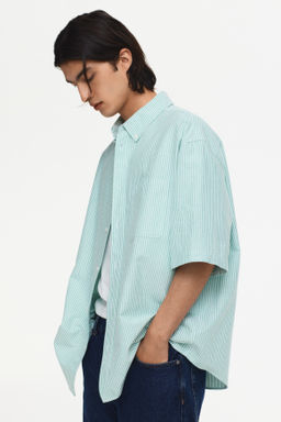 Camisa Oxford de manga corta Relaxed Fit - H&m фото 10