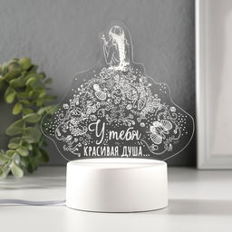 Светильник 3D RISALUX Красивая душа, LED-ночник, RGB, от сети  фото 2
