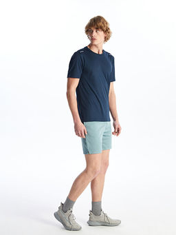 Bisiklet Yaka K?sa Kollu Erkek Spor Dokulu Ti??rt - Waikiki фото 3