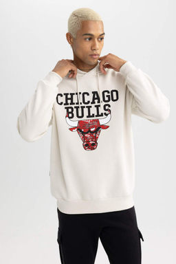 DeFactoFit Толстовка свободного покроя с капюшоном NBA Chicago Bulls  фото 3