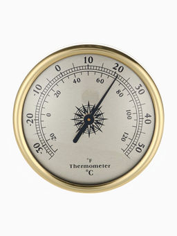 Термометр механический, настенный, d=7.2 см, золотая рамка