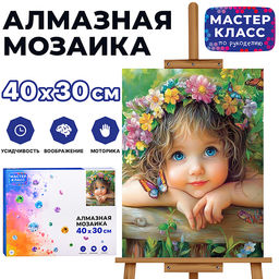 Мозаика алмазная "Красивая девочка" 30*40см.