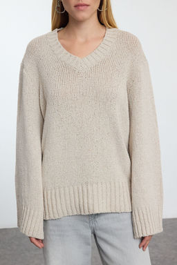 Tas More Sustainable Genis Kal?p Basic Triko Kazak TWOAW25KZ00304 - Trendyolmilla фото 3