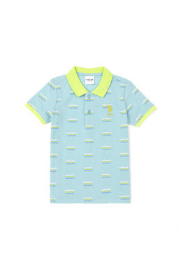 Футболка-поло U.S. Polo Assn для мальчиков зелёная из хлопка  фото 12