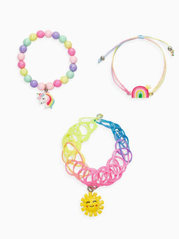 Набор детских браслетов «Выбражулька. Единорог», 3 шт. силиконовый, разноцветный