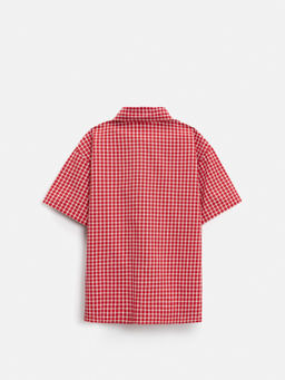 ACOOLA / Сорочка верхняя детская для мальчиков Rasselo красная клетка фото 2