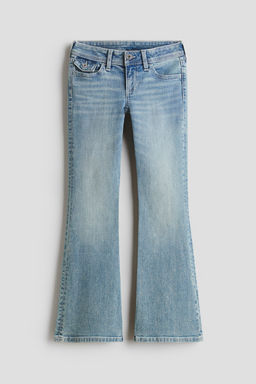 Flared Leg Low Jeans con detalle bordado