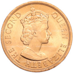 Монета 2 цента 1965 года Британские Восточные Карибы