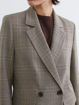 Ekose Kad?n Blazer Ceket