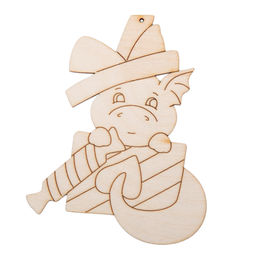 Заготовка для декорирования Mr. Carving ВД-1188 Подвеска фанера 0.3 см Дракончик №2 (7,5х9,5см.)