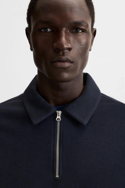 TEXTURED WEAVE POLO SHIRT WITH ZIP - Zara фото 23