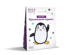 Кристальная (алмазная) мозаика ФРЕЯ ALVM-075 магнит Пингвиненок 8 х 8.5 см