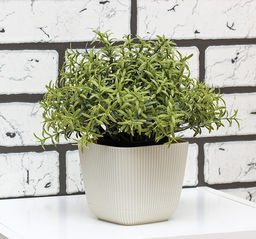 Кашпо Пиканто 110*110мм 0,65л Белый ротанг арт.М3208