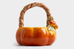 Конфетница, 21х21 см, керамика, оранжево-зеленая, Тыква, Bright pumpkin - Anna lafarg фото 4