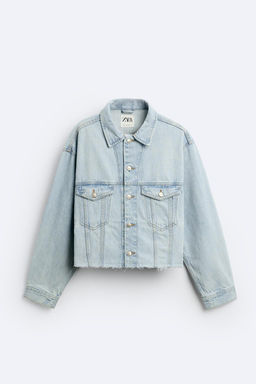 CROPPED FIT DENIM JACKET - Zara фото 7
