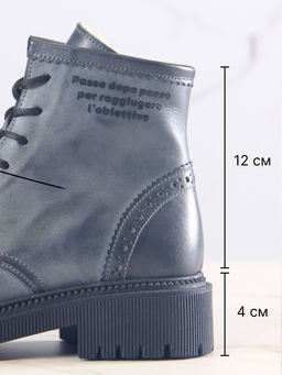 Ботинки 319.taskanabl.Вакса черная/мех