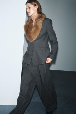 ZW COLLECTION WIDE-LEG TROUSERS WITH DARTS - Zara фото 3