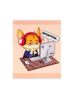 Цена за 10 шт. Тетрадь 48 листов в клетку, Calligrata Лисички, серые листы, МИКС  фото 12