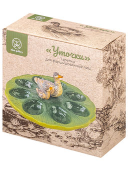 Тарелка д/фарш. яиц 19,5*19,5*7,5 "Уточка" керамика