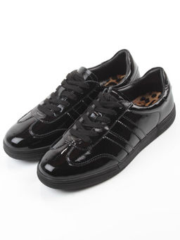 03-B6C-7AG BLACK Кеды женские (натуральная кожа)