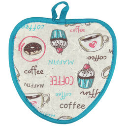 Прихватка с запахом 20х20см Вкусняшки, форма Клубника, рогожка 171г/м2, хлопок 100%, наполнитель - ватин 280г/м2, на пластмассовом подвесе, Домашняя мода (Россия)  фото 3