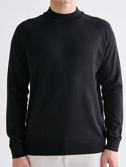 Yar?m Bal?k?? Yaka Uzun Kollu Erkek Triko Kazak