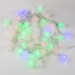 ULD-S0500-050/DTA MULTI IP20 PINE CONES Гирлянда светодиодная Шишки, 5м. 50 светодиодов. Разноцветный свет. Провод прозрачный. ТМ Uniel