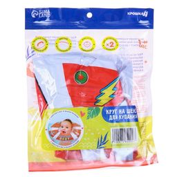 Круг детский на шею, для купания, Swimmer baby, с погремушками, двухкамерный - Крошка я фото 5