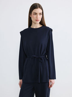 Bisiklet Yaka Soft Touch Kad?n Sweatshirt Tunik