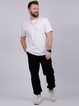 Джоггеры "Джереми 2" чёрные, футер с лайкрой