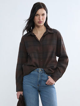 Ekose Desenli %100 Pamuk Kad?n G?mlek