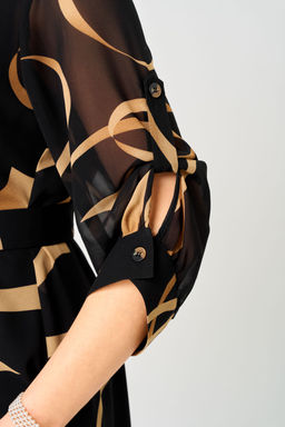 Платье EVA GRANT 7046 принт ленты