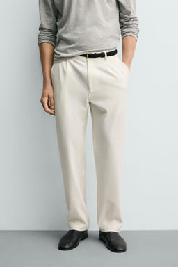 PANTAL?N STRAIGHT FIT CONFORT / Blanco roto - Zara фото 2