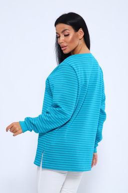 Свитшот 375709 в полоску повседневный трикотажный