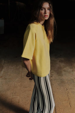 SUDADERA MANGA CORTA / Amarillo - Zara фото 3