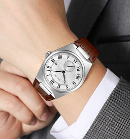 Часы наручные Skmei мужские кварцевые 9390silver-brown