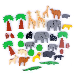 Конструктор деревянный «Африка», 35 деталей