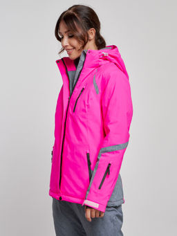 Горнолыжная куртка женская зимняя розового цвета 2316R - Chunmai фото 5