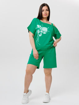 Костюм женский К-237 (кулирка с лайкрой) Чёрная - Elenatex фото 17