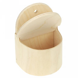 Солонка деревянная на 0,3кг, 9х12,5х14,5см, малая, фанера (Россия) - Домашняя мода фото 2