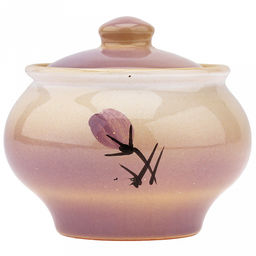 Горшок для жаркого керамический "Русский" 0,33л, д11,2см, h9,5см, "Нежность", с крышкой (Россия)