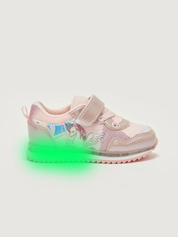 C?rt C?rtl? Bask?l? Taban? I??kl? K?z Bebek Spor Ayakkab?