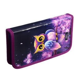 Пенал школьный, 1 секция, 11.5×20.5×3 см «Совушка»