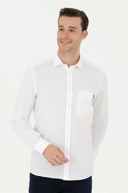 Мужская белая рубашка с длинным рукавом - U.s. polo assn фото 10